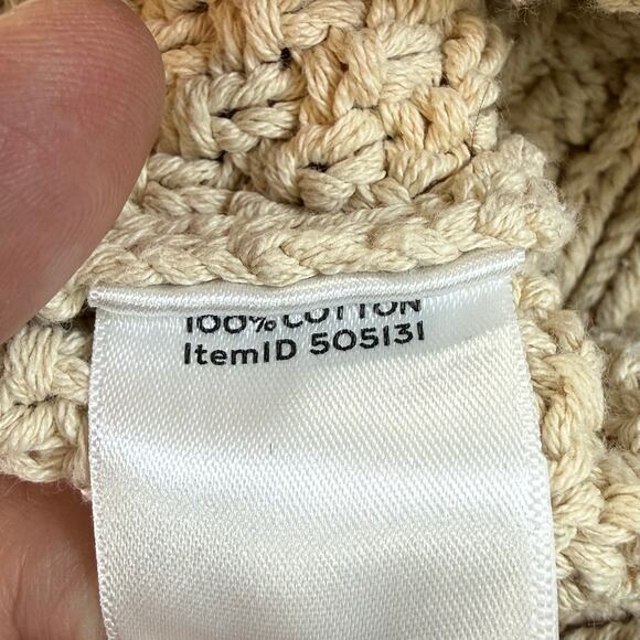 LL Bean Signature Fisherman Tunic Sweater Size S Cable Knit Chunky Cabincore - Picture 10 of 15